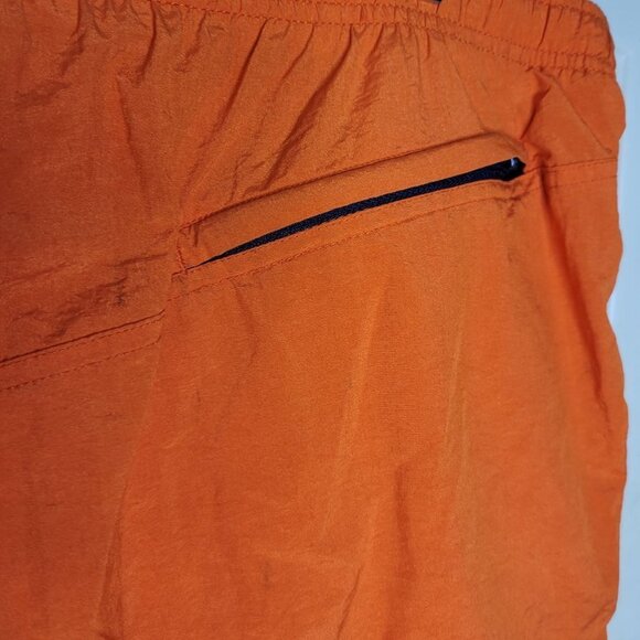 Speedo Men's XL Mesh Lined Pockets Elastic Tie Waist Orange Swim Trunks Shorts - Picture 8 of 10